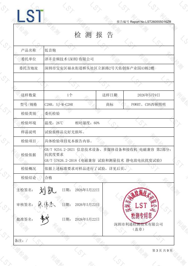 C28r · Electrostatic discharge test summary