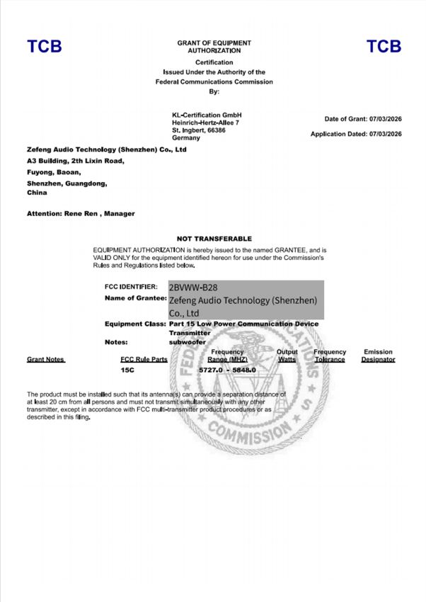 C28r · FCC certificate