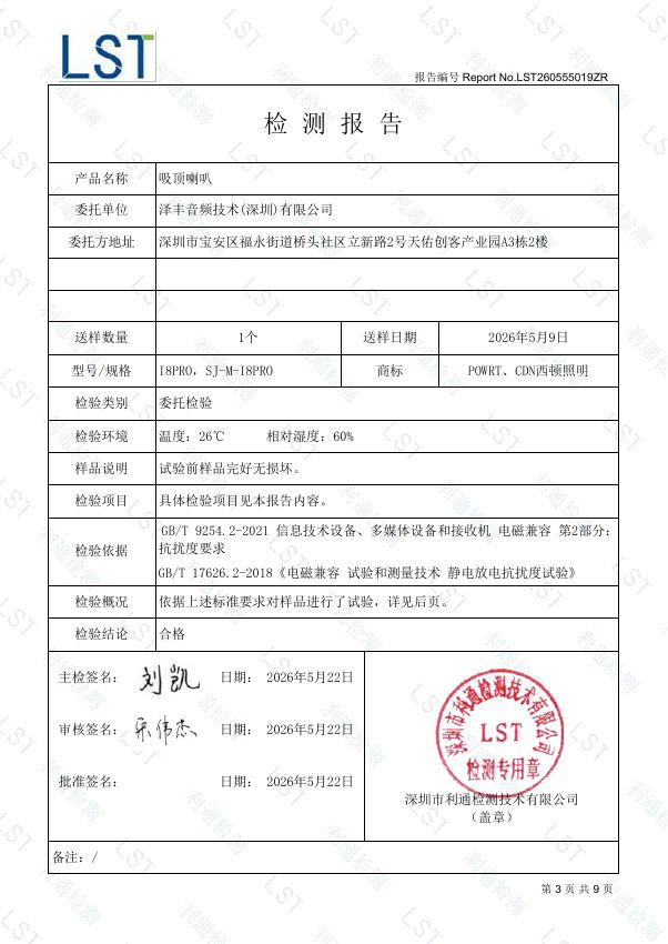 i8Pro · Electrostatic discharge test summary